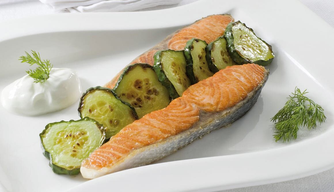 Salmón Noruego fresco con pepino