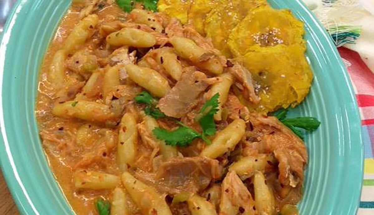 Domplines con Bacalao Noruego al coco