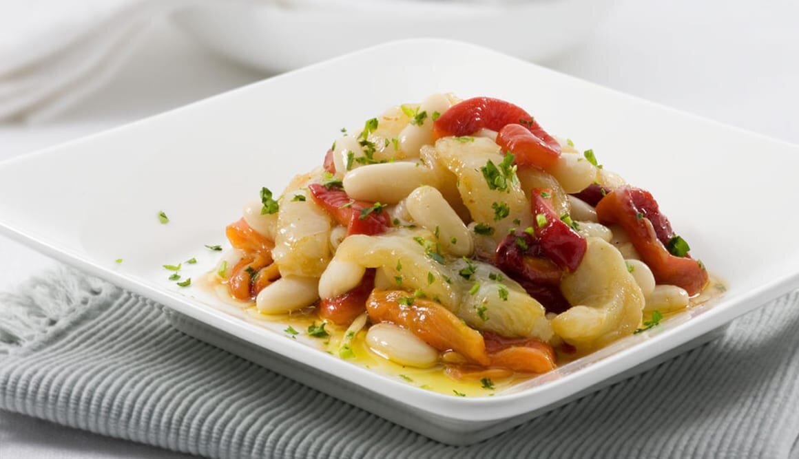 Ensalada de alubias y Bacalao Noruego tradicional
