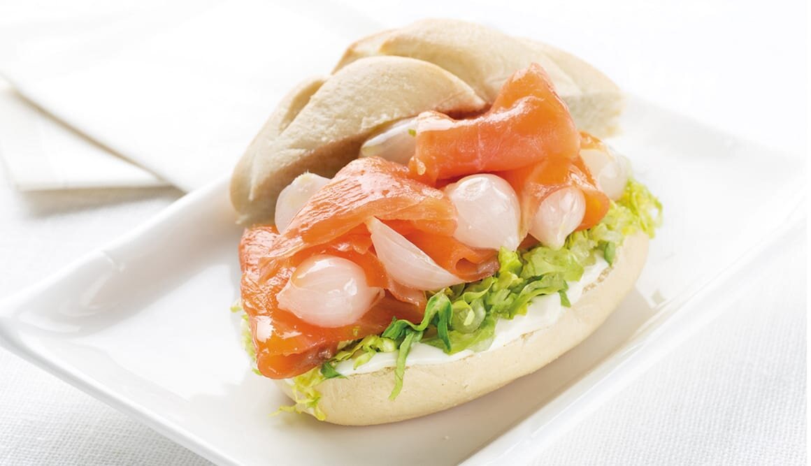 Minibocata de Salmón Noruego ahumado