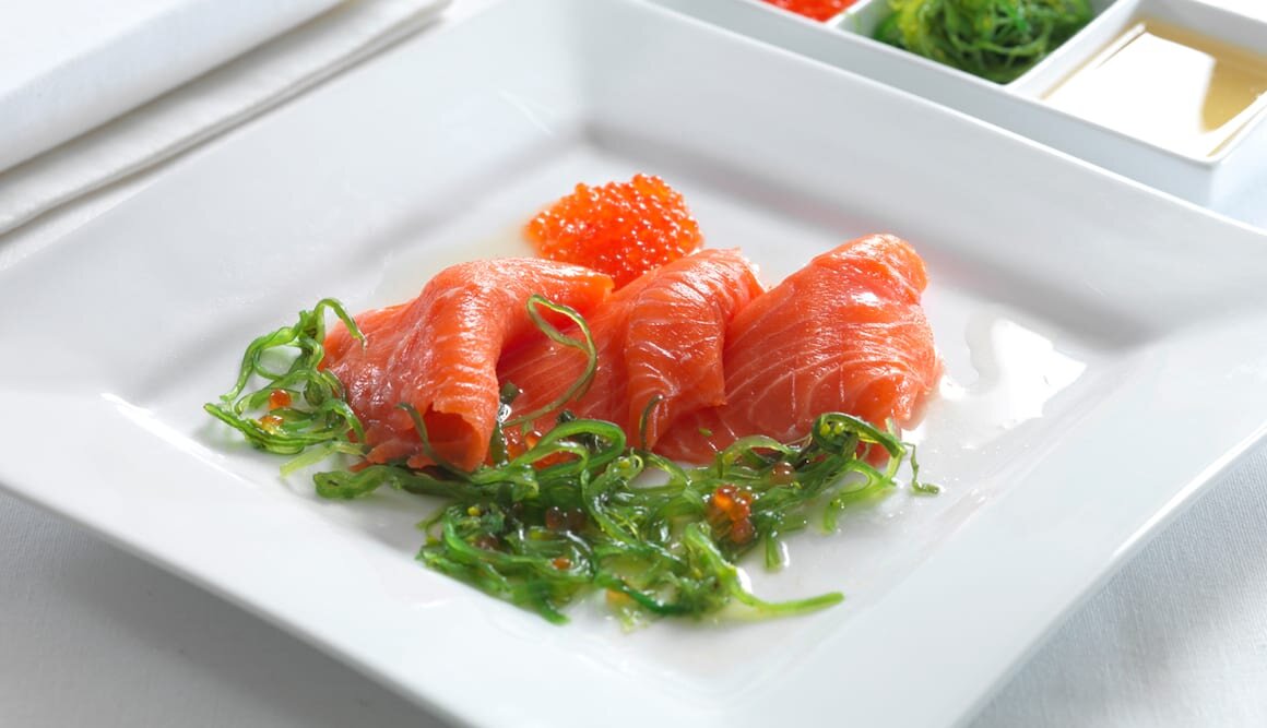 Sashimi Frío de Trucha del Fiordo de Noruega