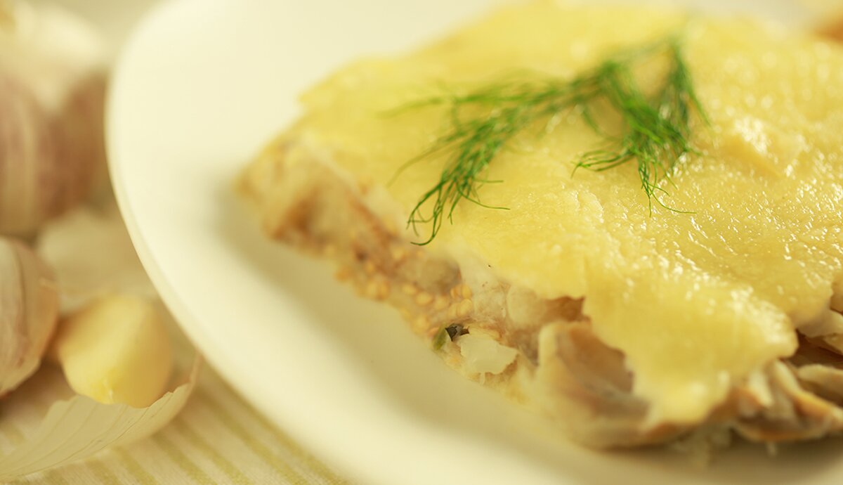 Moussaka de berenjena rellena de Bacalao Noruego tradicional