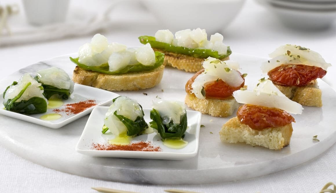 Aperitivos con Bacalao Noruego tradicional