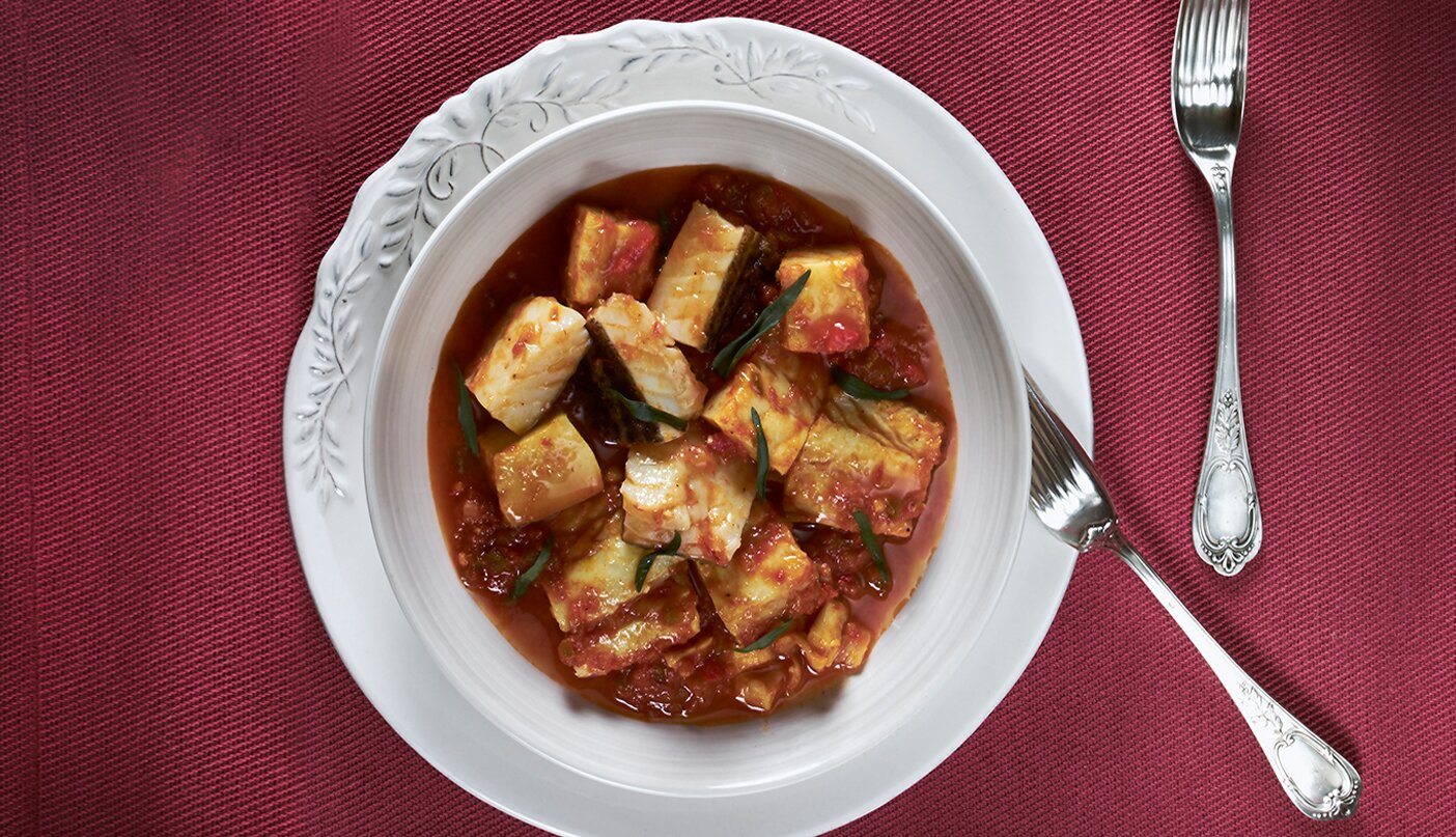 Bacalao Noruego tradicional con azafrán