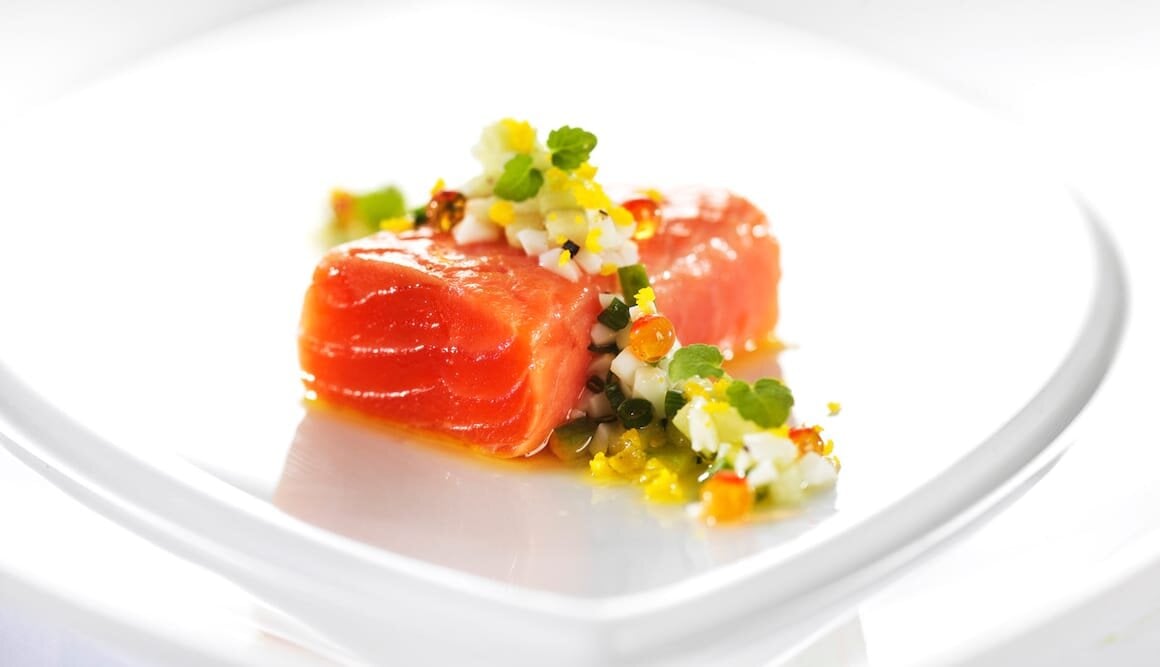 Trucha del Fiordo de Noruega a la vinagreta