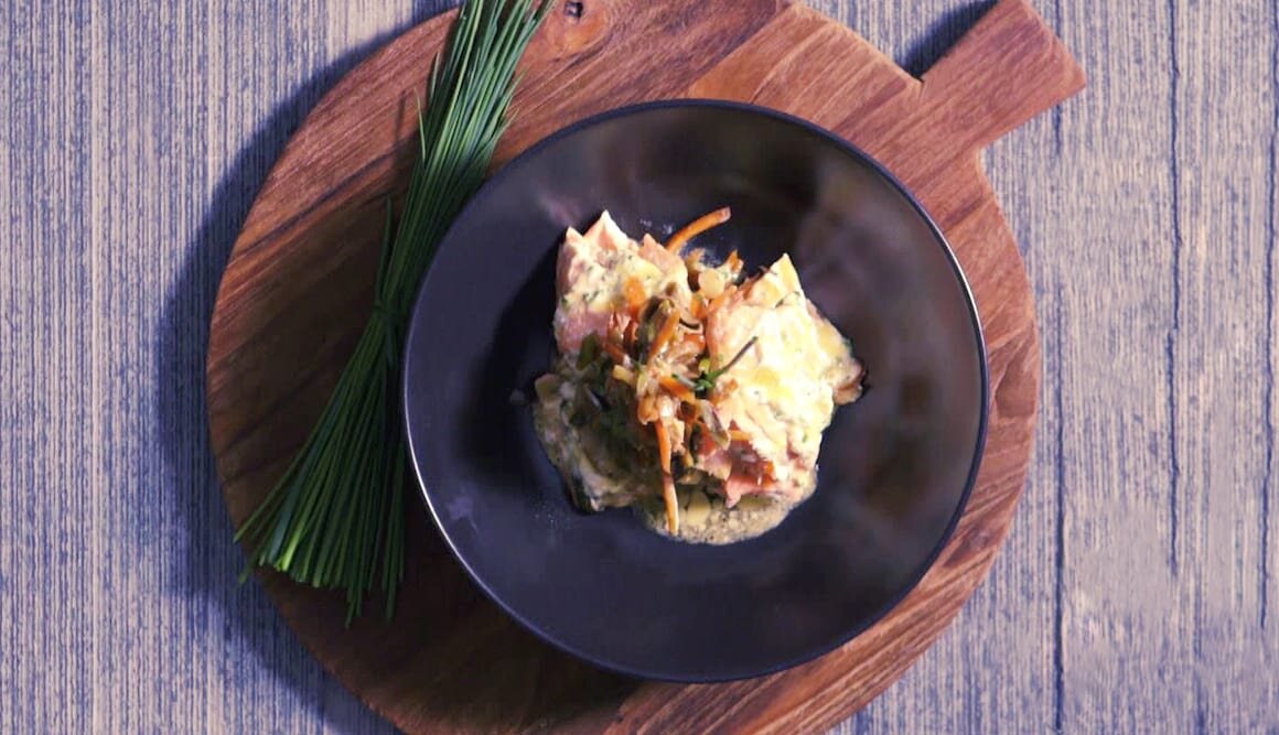 Trucha del Fiordo de Noruega en papillote by Hung Fai