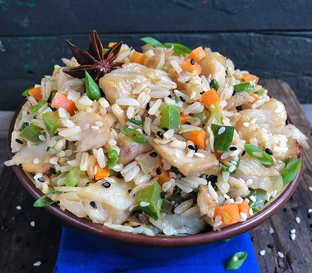 Chowfan de Bacalao Noruego