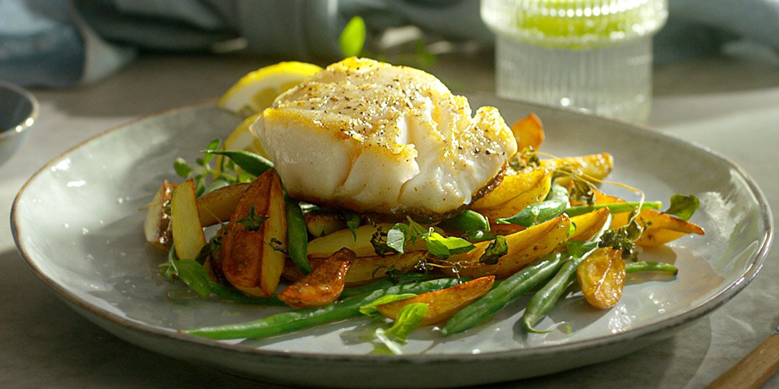 Skrei con patatas de pueblo