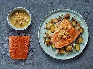 Trucha del Fiordo de Noruega con salsa de manzana