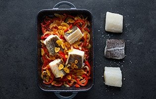 Bacalao salado Noruego al horno