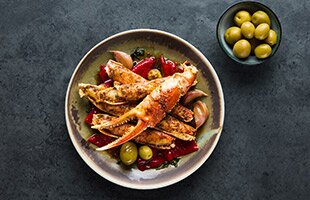 Cangrejo de las nieves de Noruega a la española