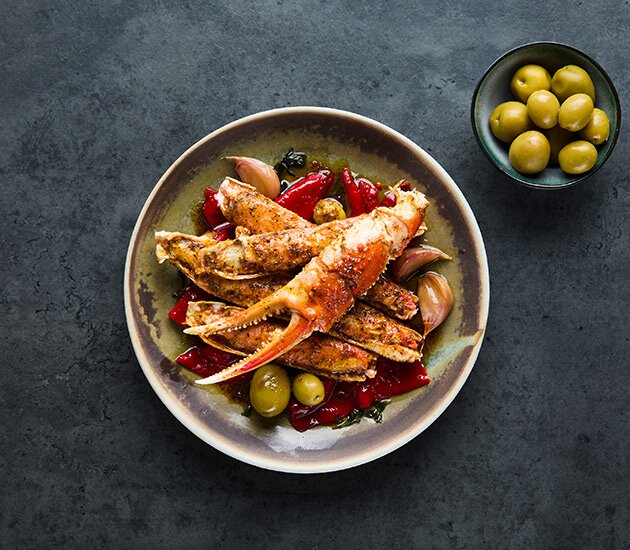 Cangrejo de las nieves de Noruega a la española